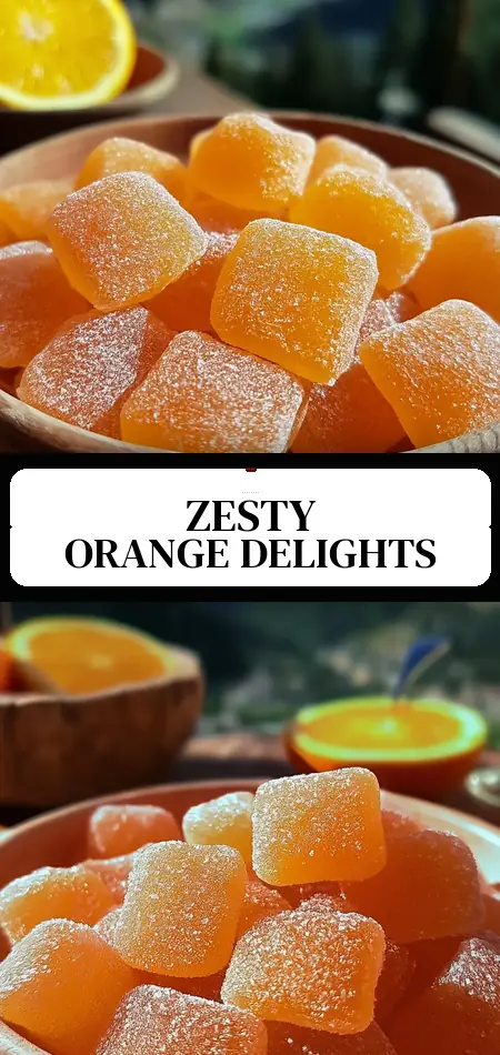 Pinterest pin (Design 3) for Homemade Orange Candy