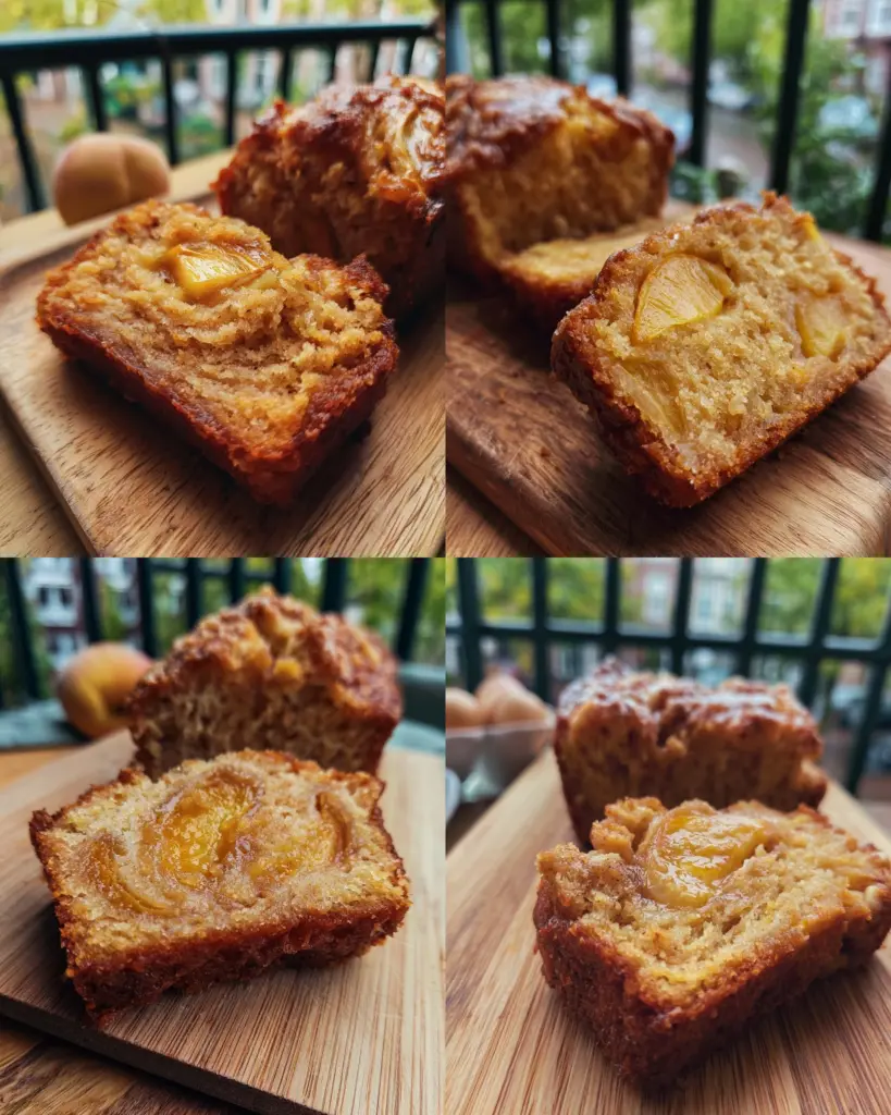A delicious plate of peach bread Recipe