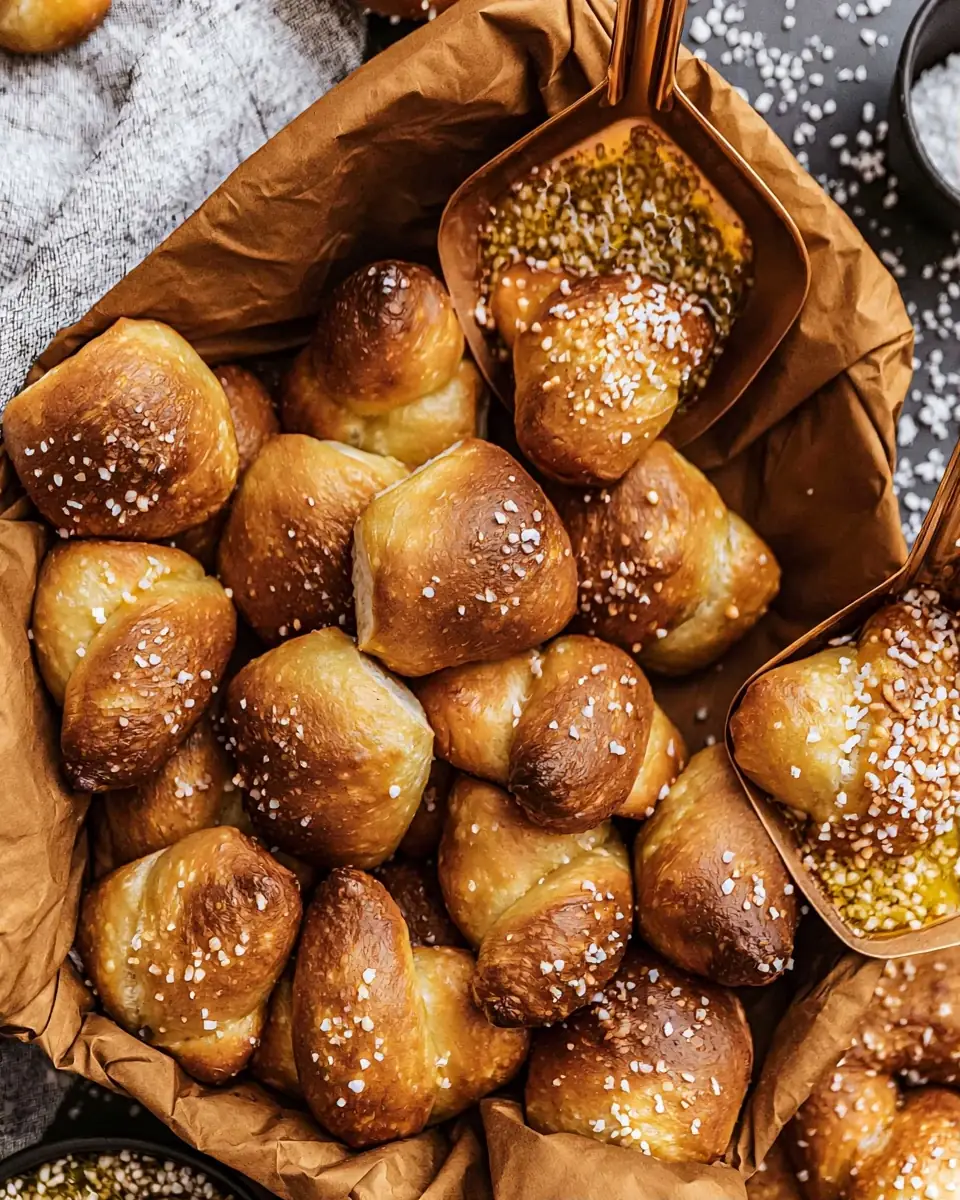 A delicious plate of 10 Minute Fluffy Air Fryer Pretzel Bites