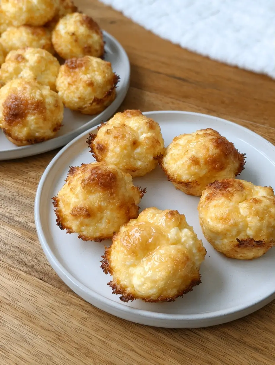 A delicious plate of 2 Ingredient Cheesy Cottage Cheese Bites