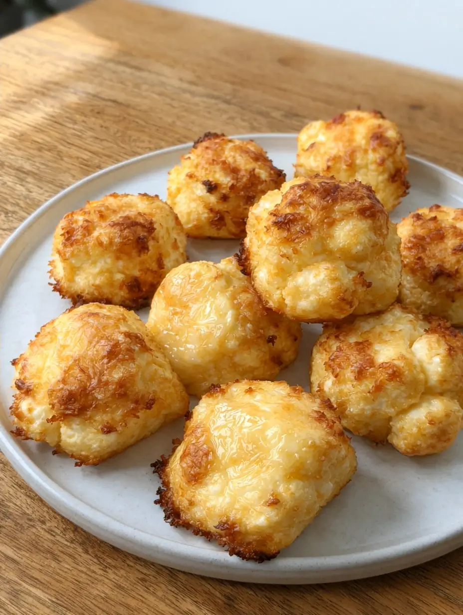 A delicious plate of 2 Ingredient Cheesy Cottage Cheese Bites