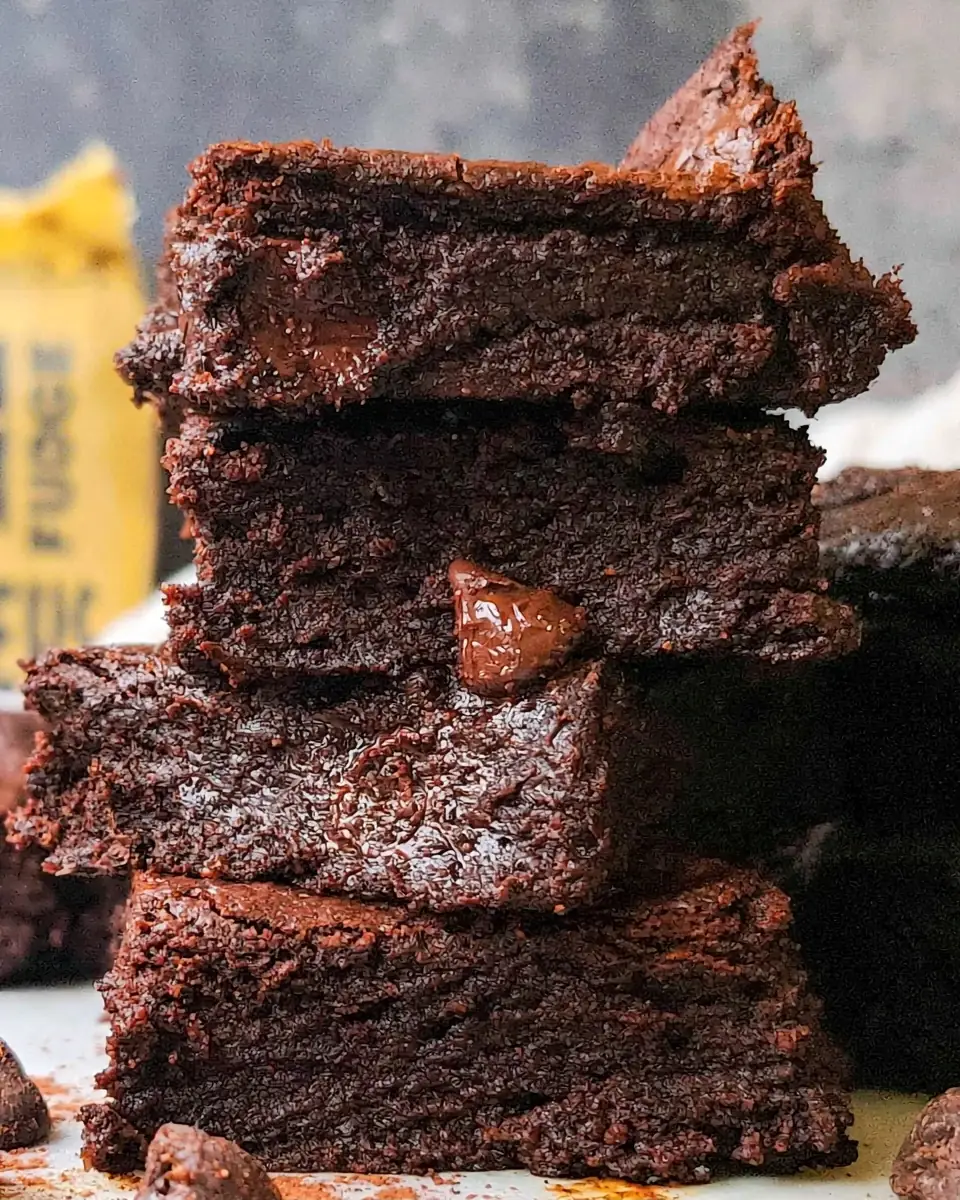 A delicious plate of Air Fryer Fudge Brownies Recipe