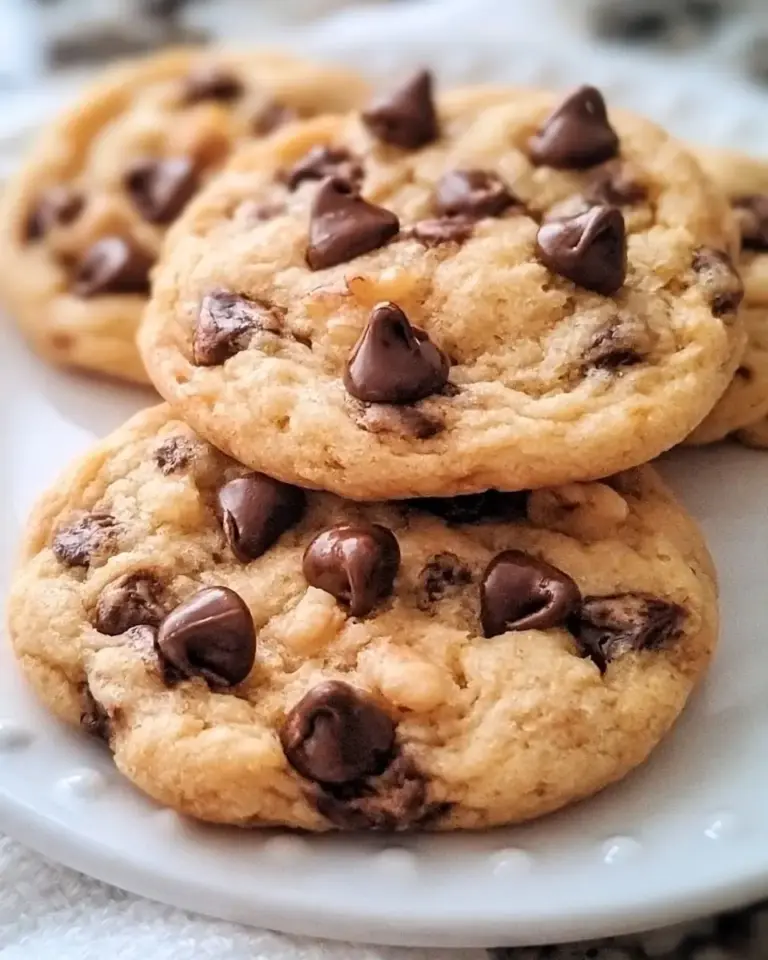 A delicious plate of Air Fryer Gooey Chocolate Chip Cookies