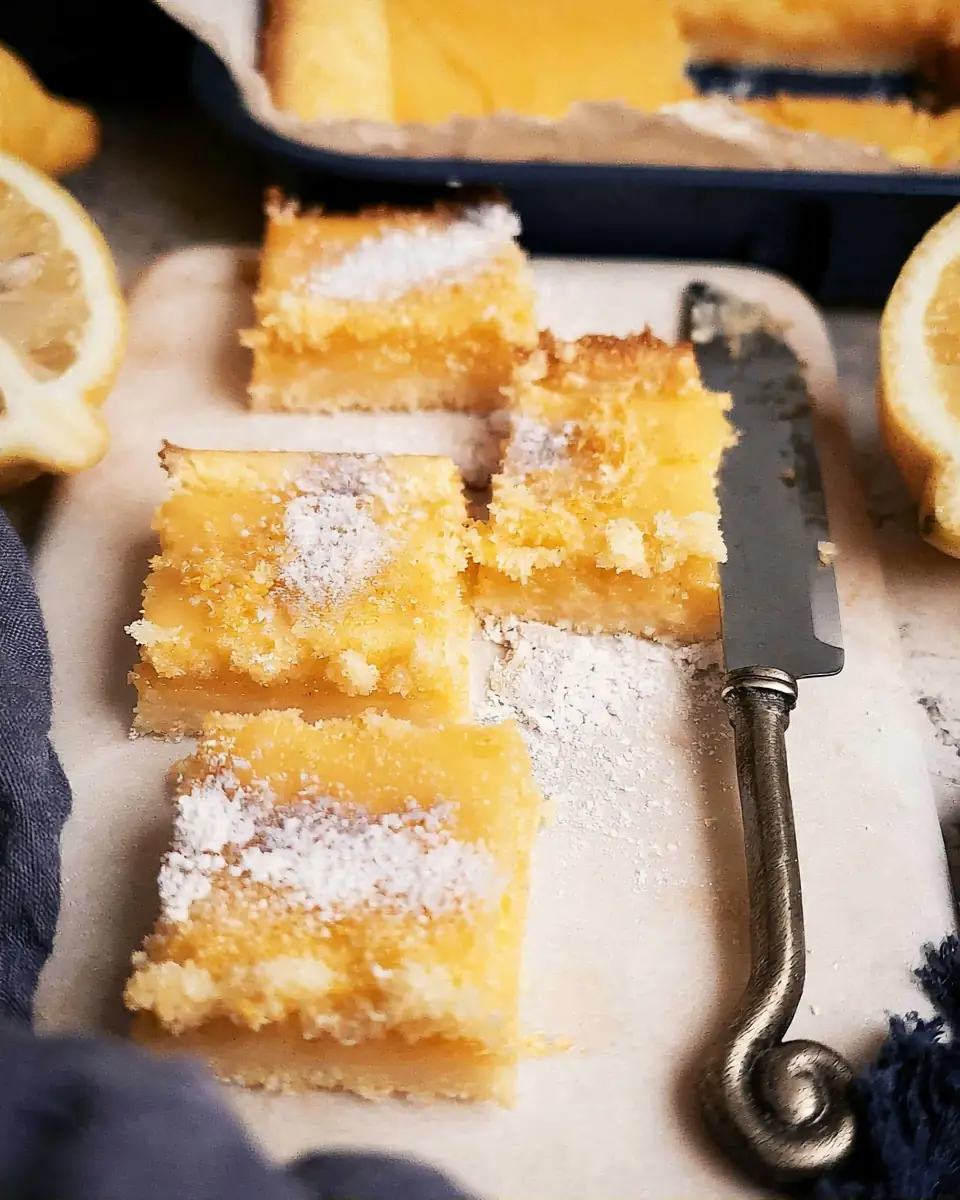 A delicious plate of Air Fryer Lemon Bars