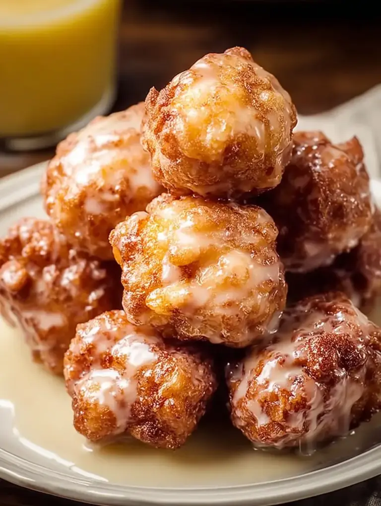 A delicious plate of Apple Fritter Bites