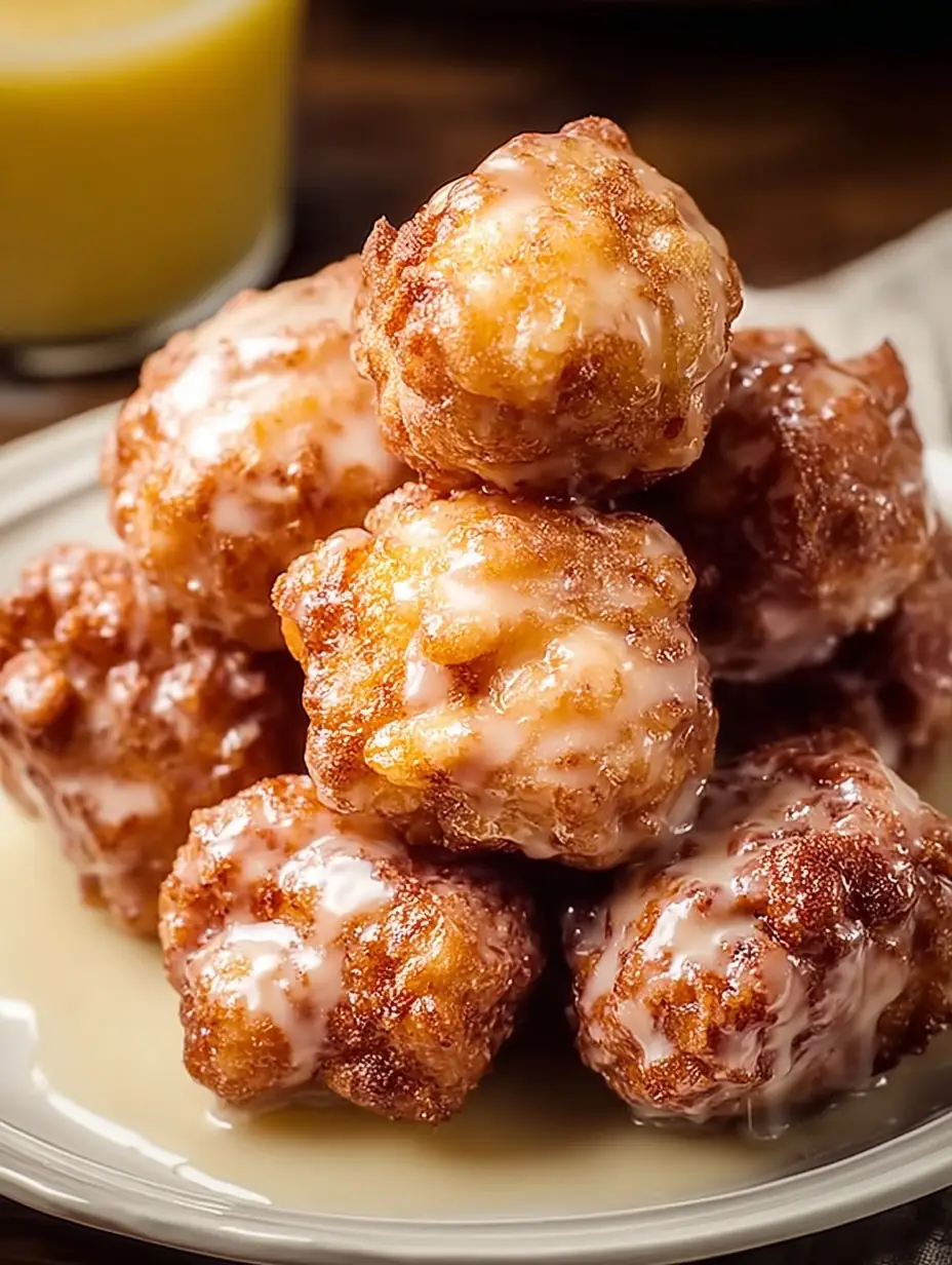 A delicious plate of Apple Fritter Bites