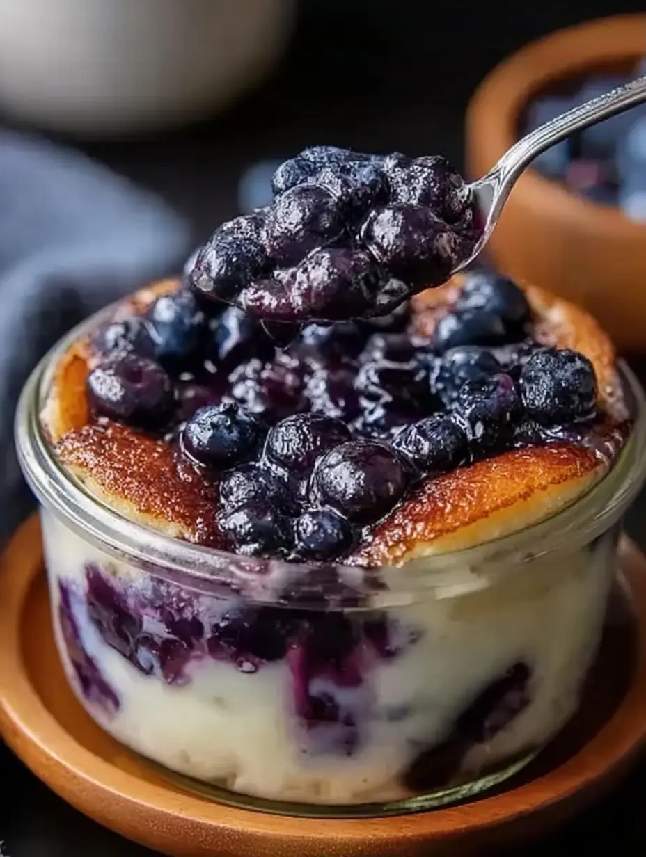 A delicious plate of Baked Blueberry Cottage Cheese Breakfast Bowls