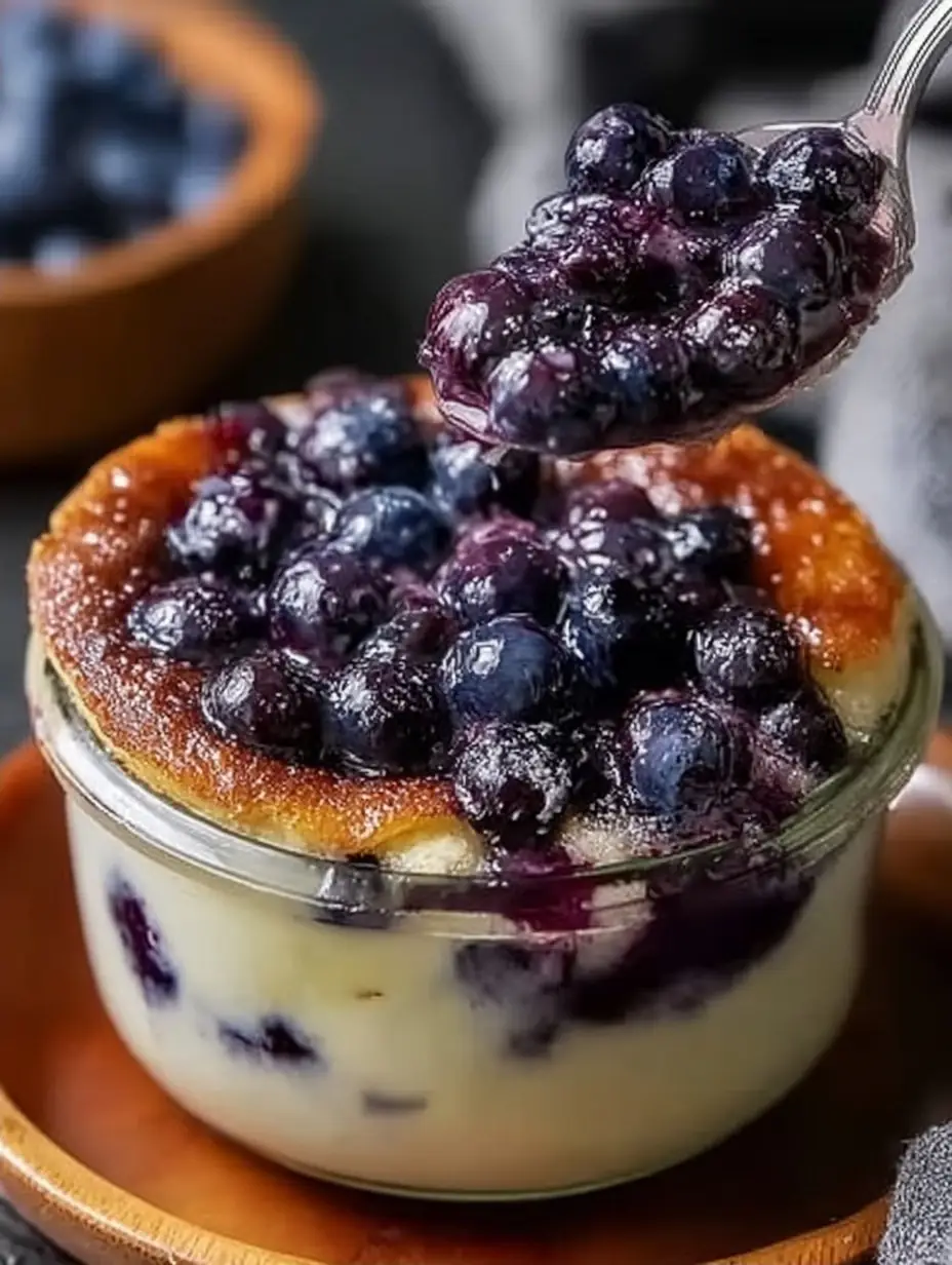 A delicious plate of Baked Blueberry Cottage Cheese Breakfast Bowls
