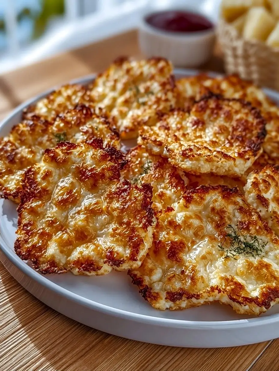 A delicious plate of Baked Cottage Cheese Chips