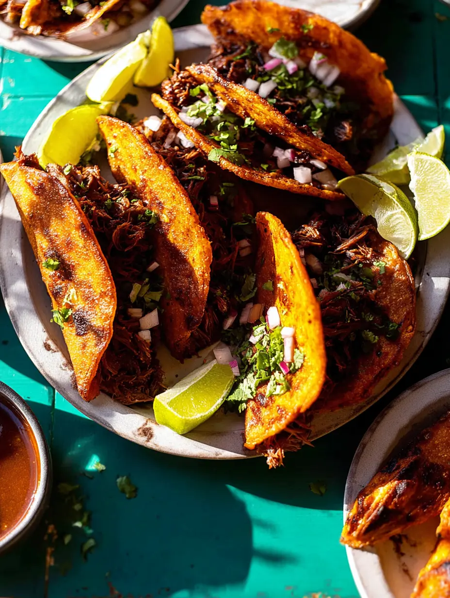 A delicious plate of Birria Tacos (Quesabirria Tacos)