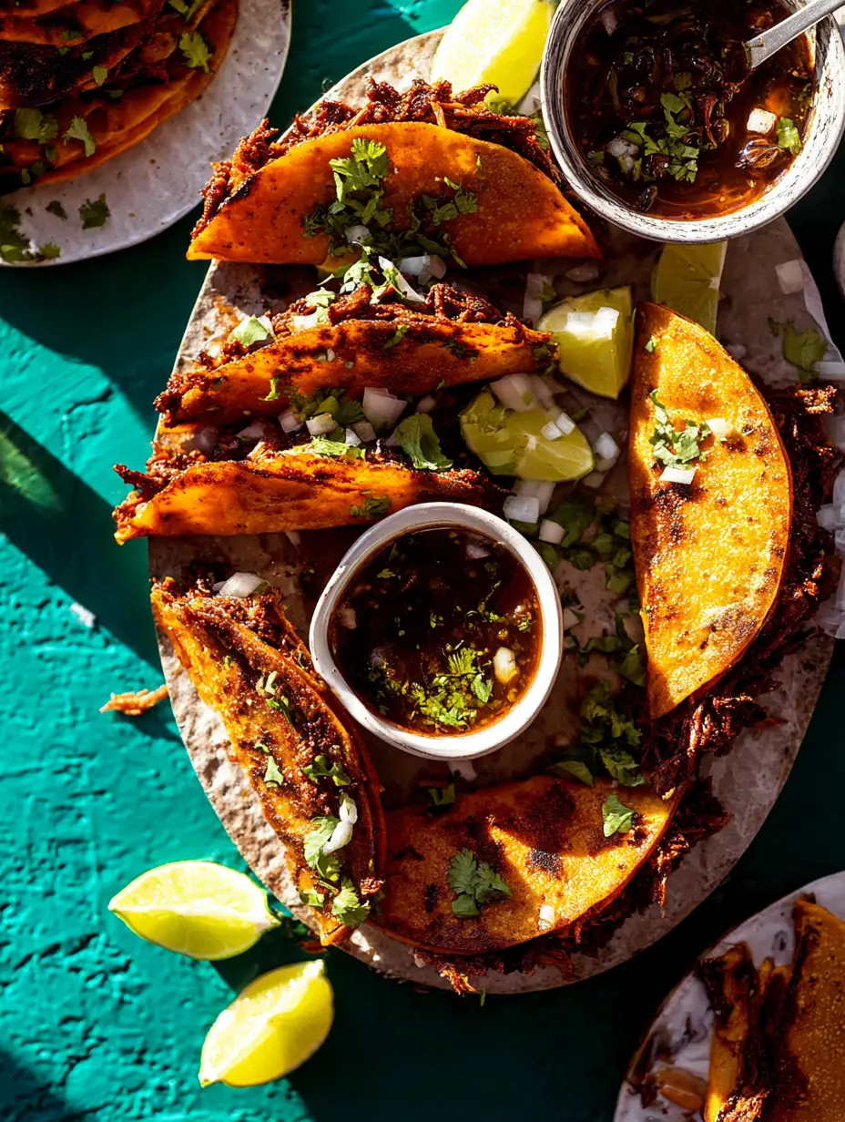 A delicious plate of Birria Tacos (Quesabirria Tacos)