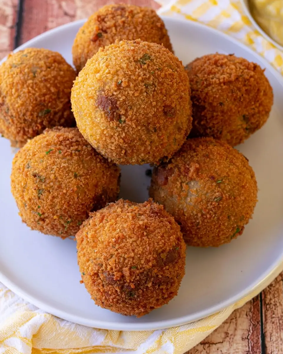 A delicious plate of Bitterballen (Dutch Fried Meatballs)