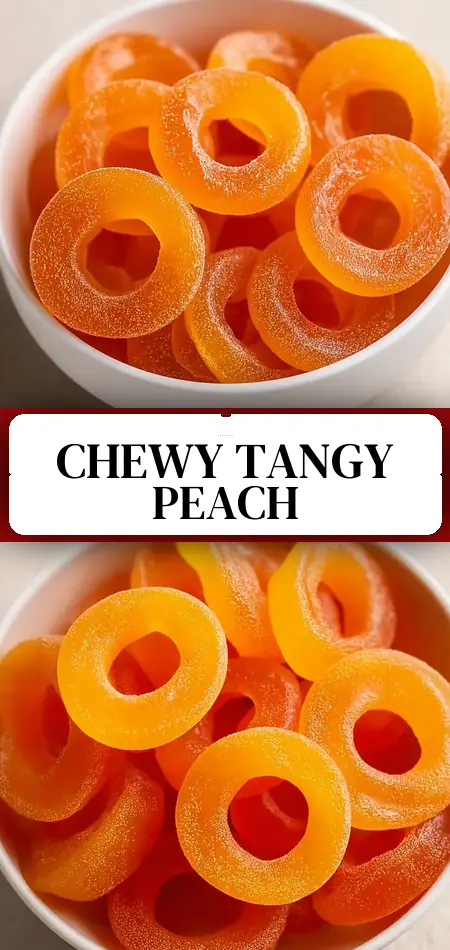 Homemade Gummy Peach Rings (Chewy + Tangy)