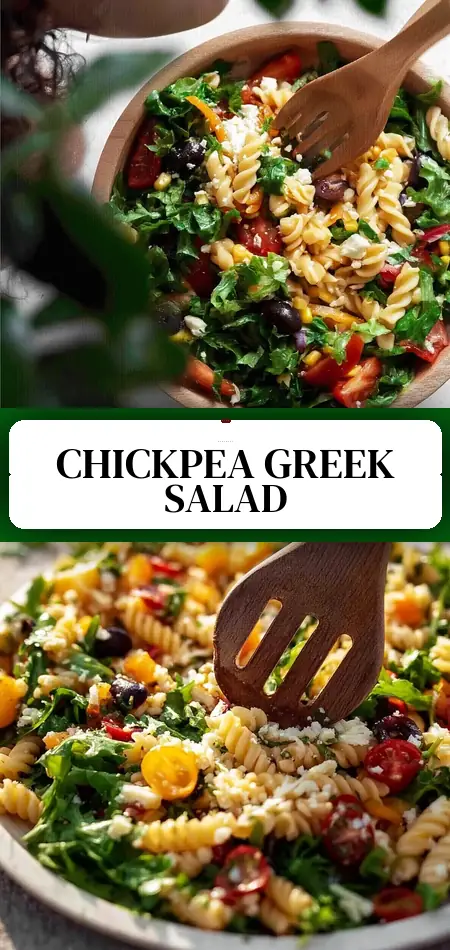Greek Chickpea Pasta Salad (Gluten-Free)