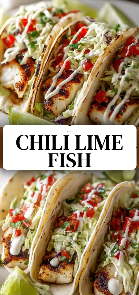 Grilled Fish Tacos With Chili Lime Slaw