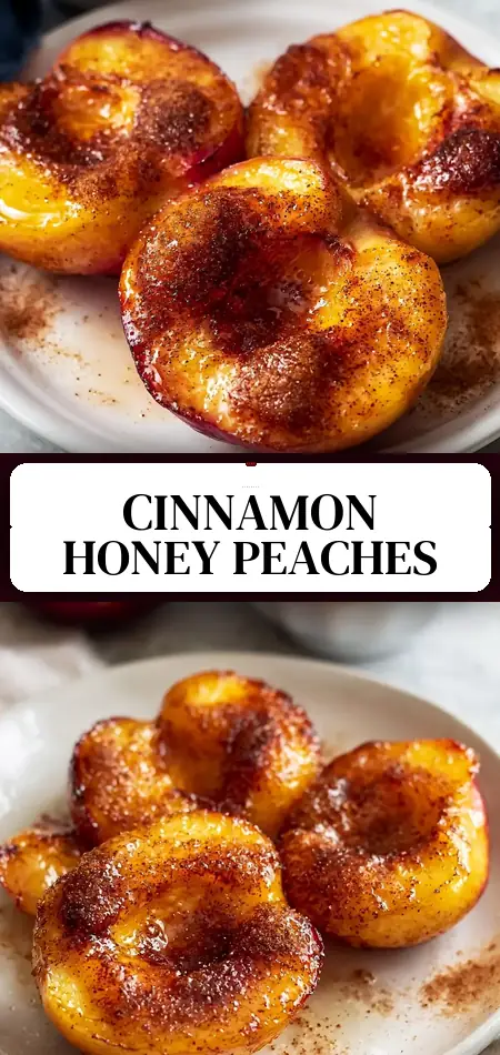 Cinnamon Honey Air Fryer Peaches
