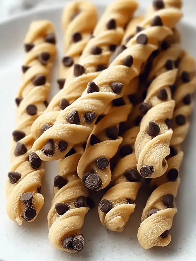 A delicious plate of Chocolate Chip Cookie Dough Twists That Wow Every Guest