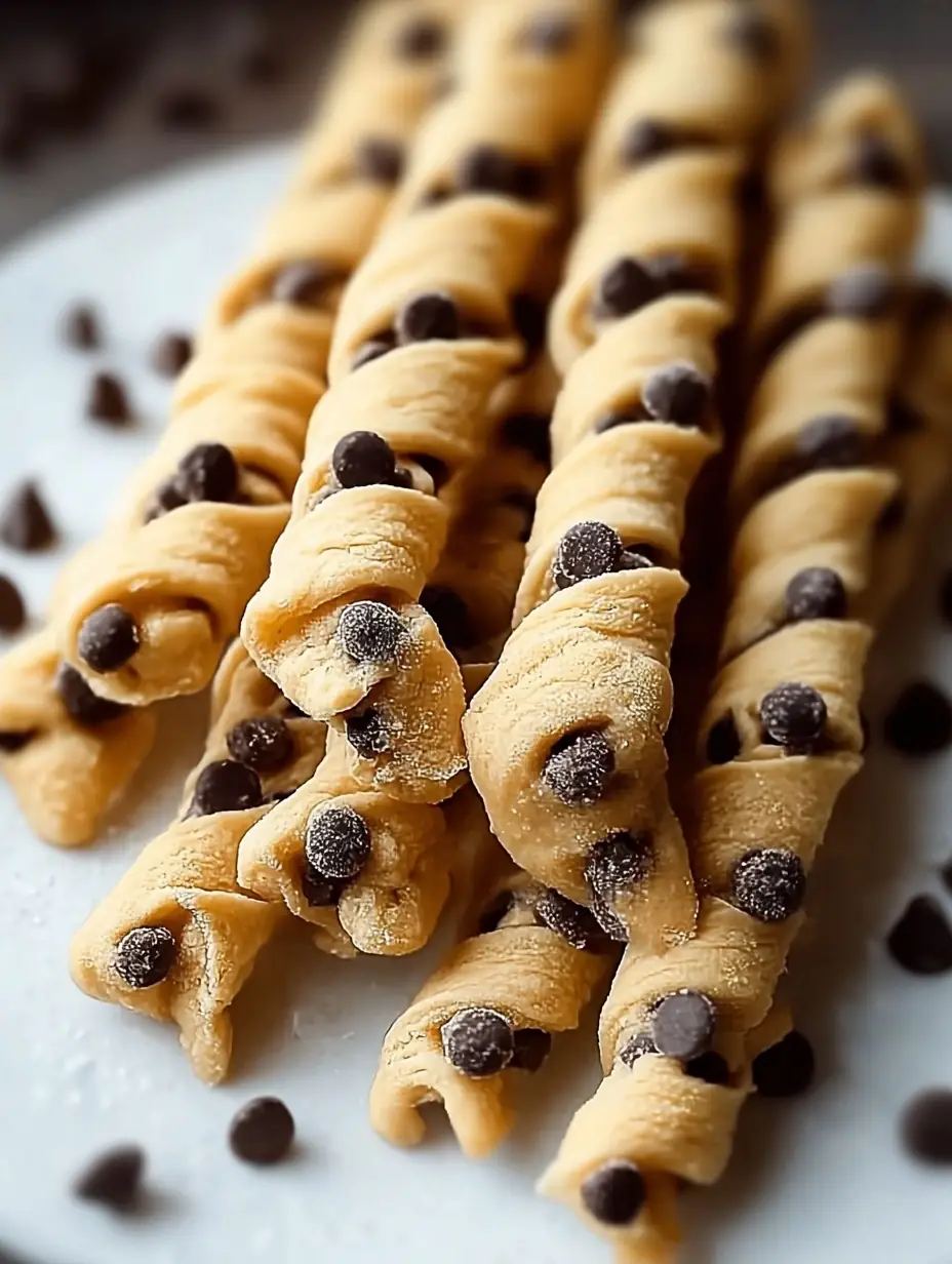 A delicious plate of Chocolate Chip Cookie Dough Twists That Wow Every Guest