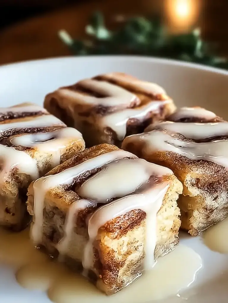 A delicious plate of Cinnamon Roll Bars Quick and Easy Dessert Recipe