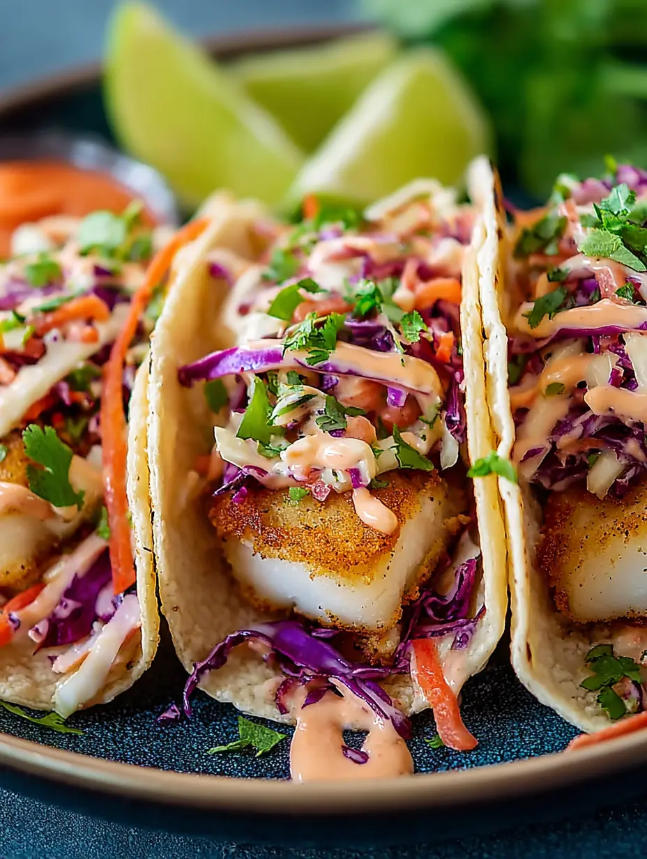 A delicious plate of Cod Fish Tacos