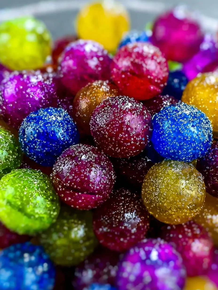 A delicious plate of Colorful Candied Grapes Delight