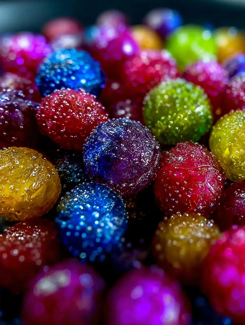 A delicious plate of Colorful Candied Grapes Delight