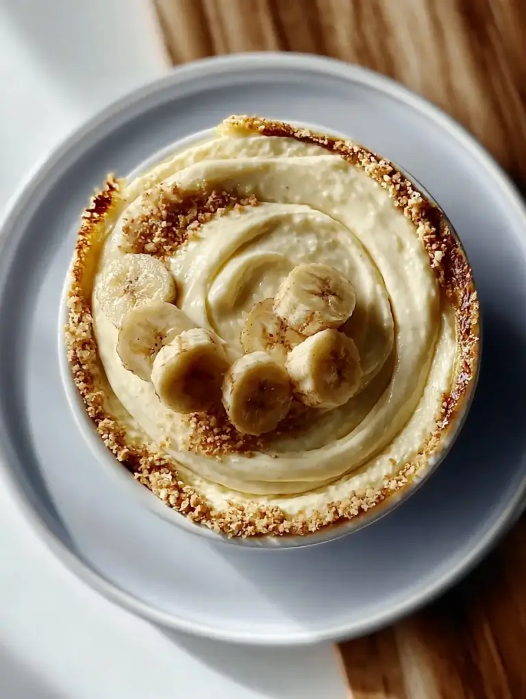A delicious plate of Cottage Cheese Banana Pudding