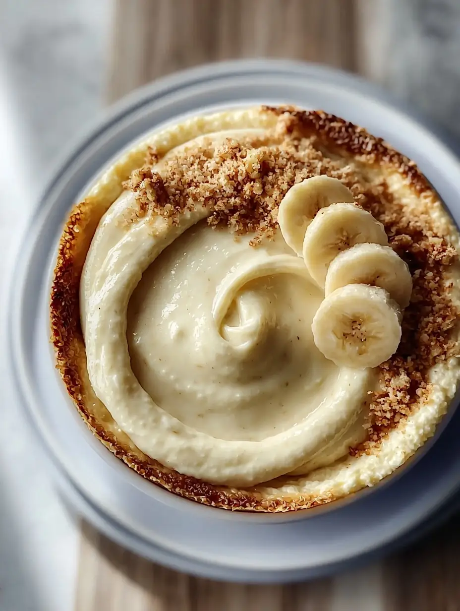 A delicious plate of Cottage Cheese Banana Pudding