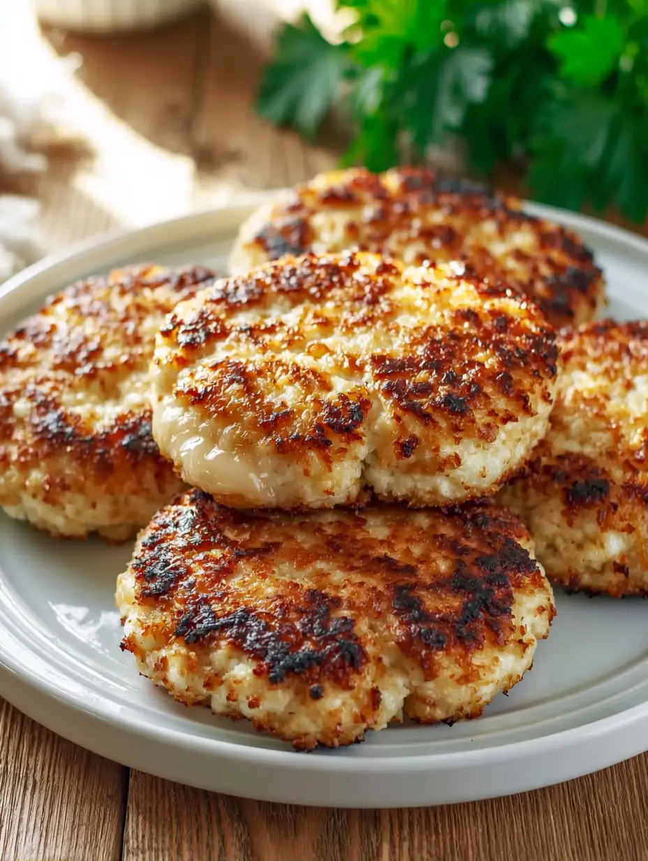A delicious plate of Cottage Cheese Chicken Patties