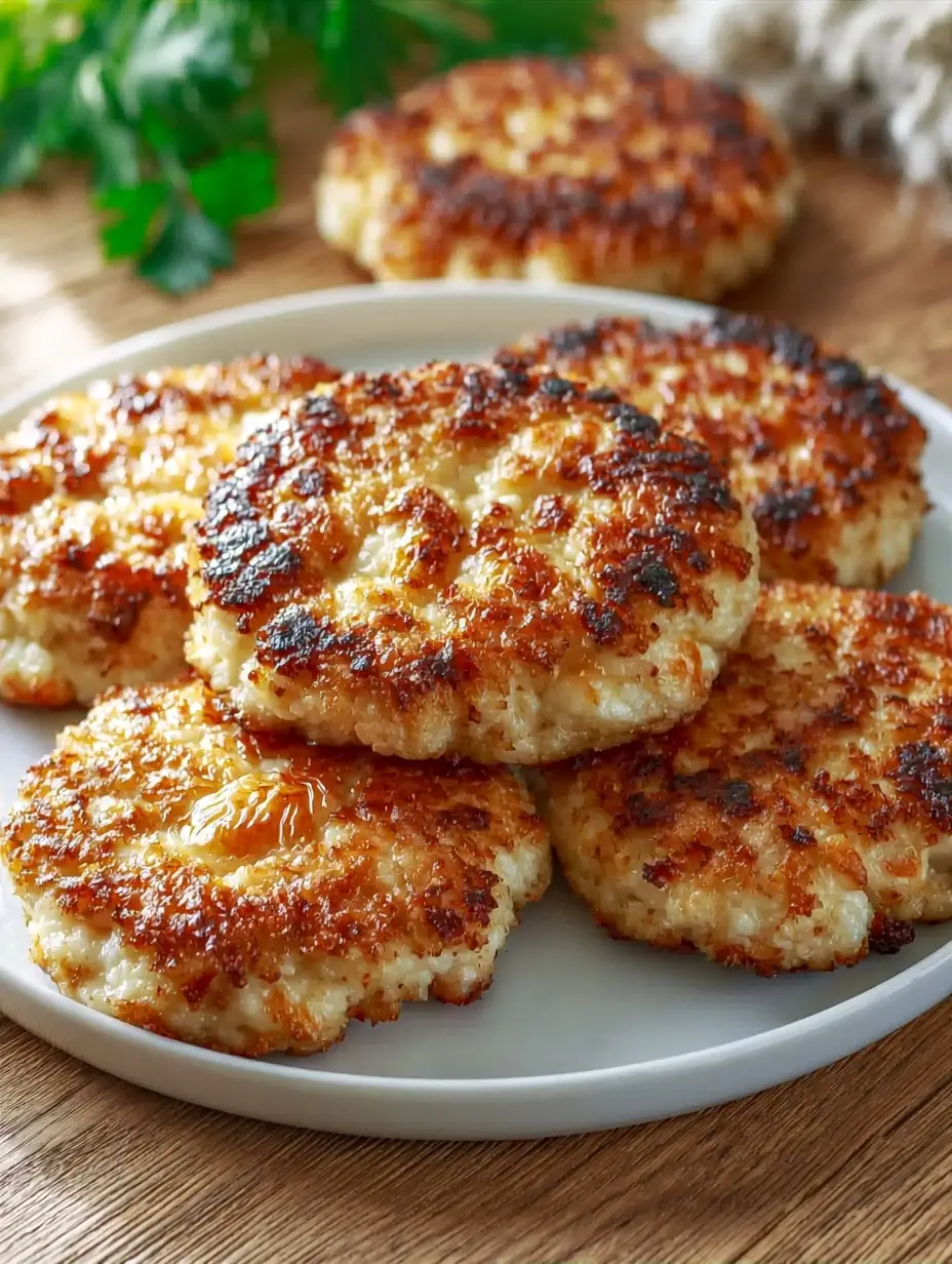 A delicious plate of Cottage Cheese Chicken Patties