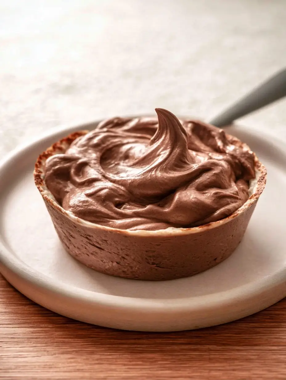 A delicious plate of Cottage Cheese Chocolate Mousse