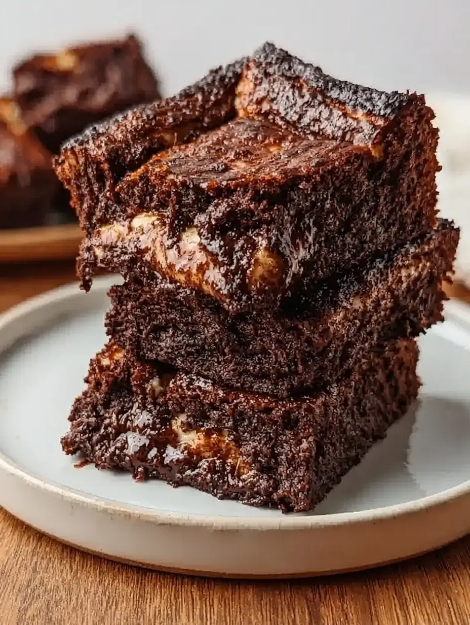 A delicious plate of Cottage Cheese Flourless Brownies