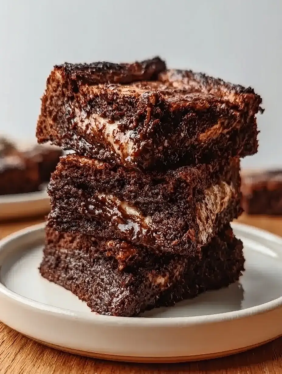A delicious plate of Cottage Cheese Flourless Brownies