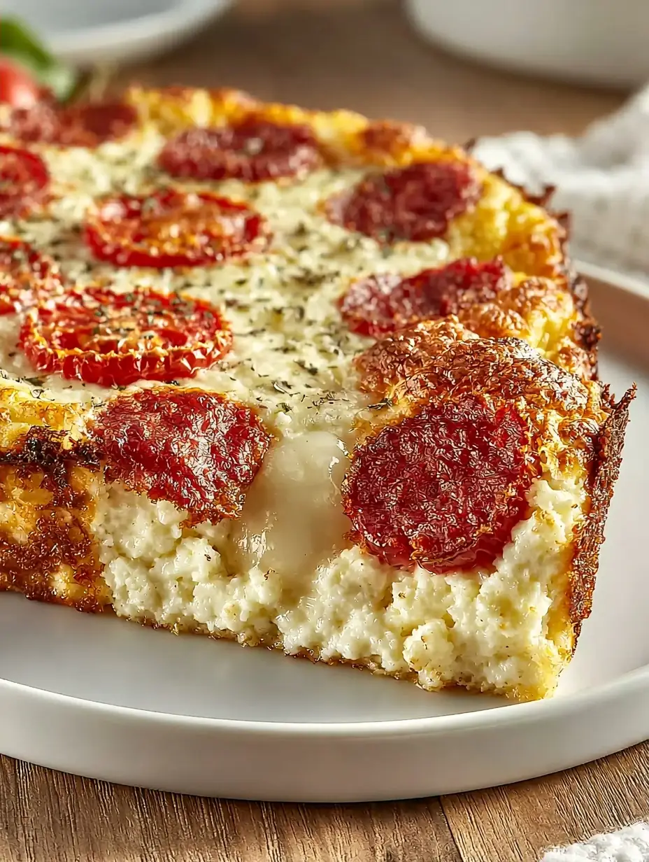 A delicious plate of Cottage Cheese Pizza Bake: The Ultimate High-Protein Recipe