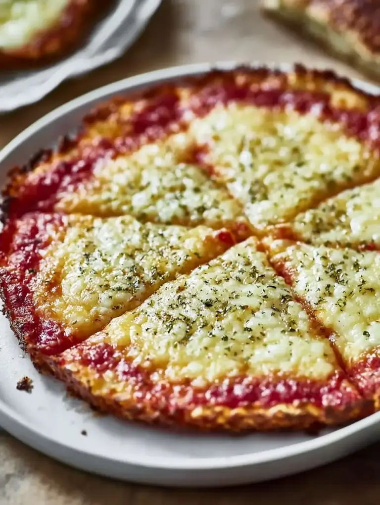 A delicious plate of Cottage Cheese Pizza Crust: The Ultimate High-Protein Recipe
