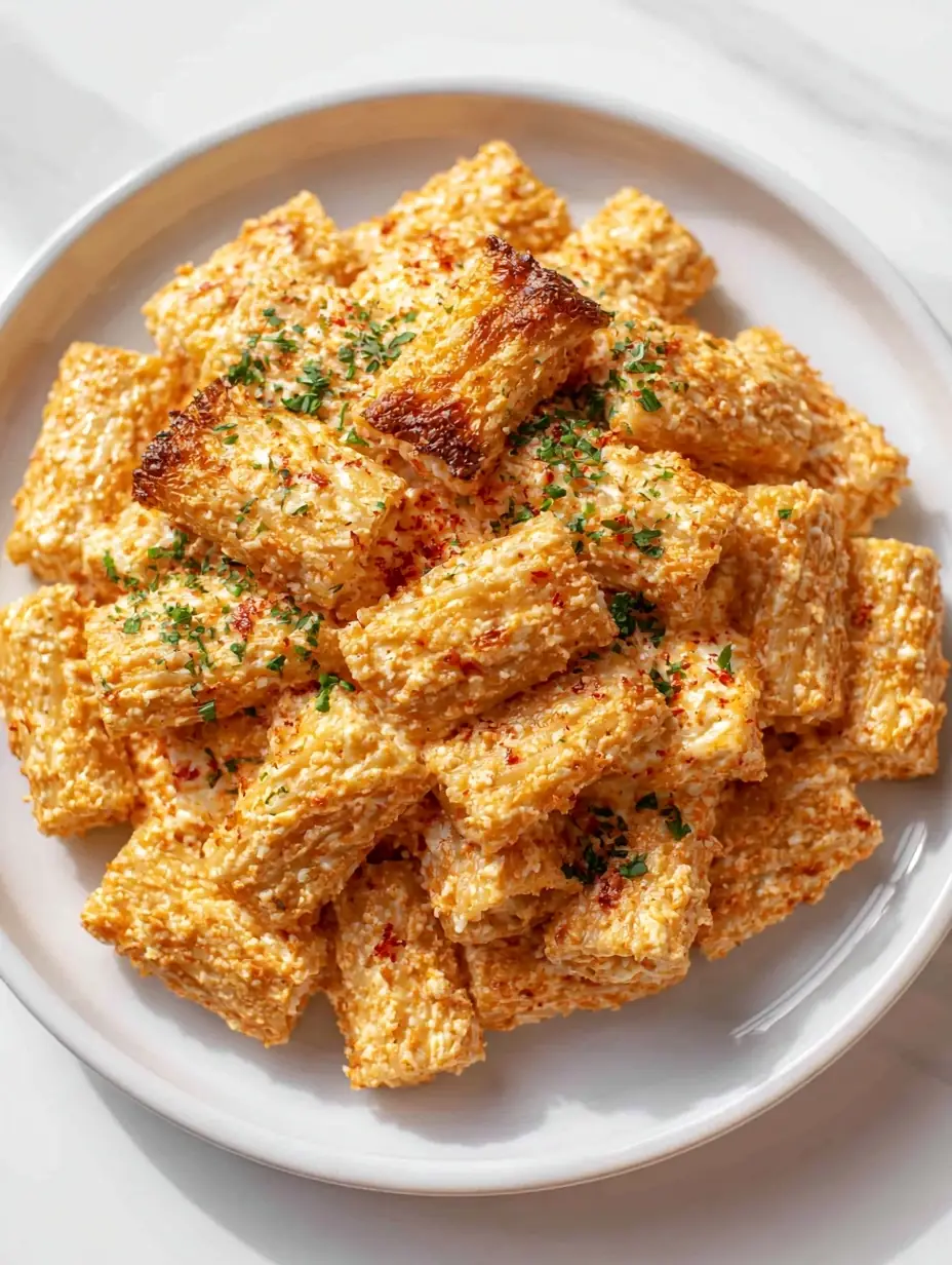 A delicious plate of Cottage Cheese Rigatoni (High-Protein, Creamy Pasta)
