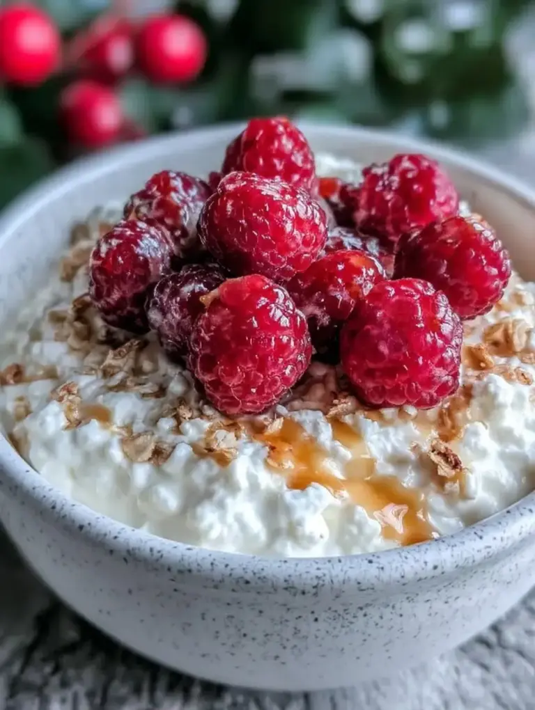 A delicious plate of Creamy Cottage Cheese Bowl Recipe Easy 5-Ingredient Healthy Breakfast Delight