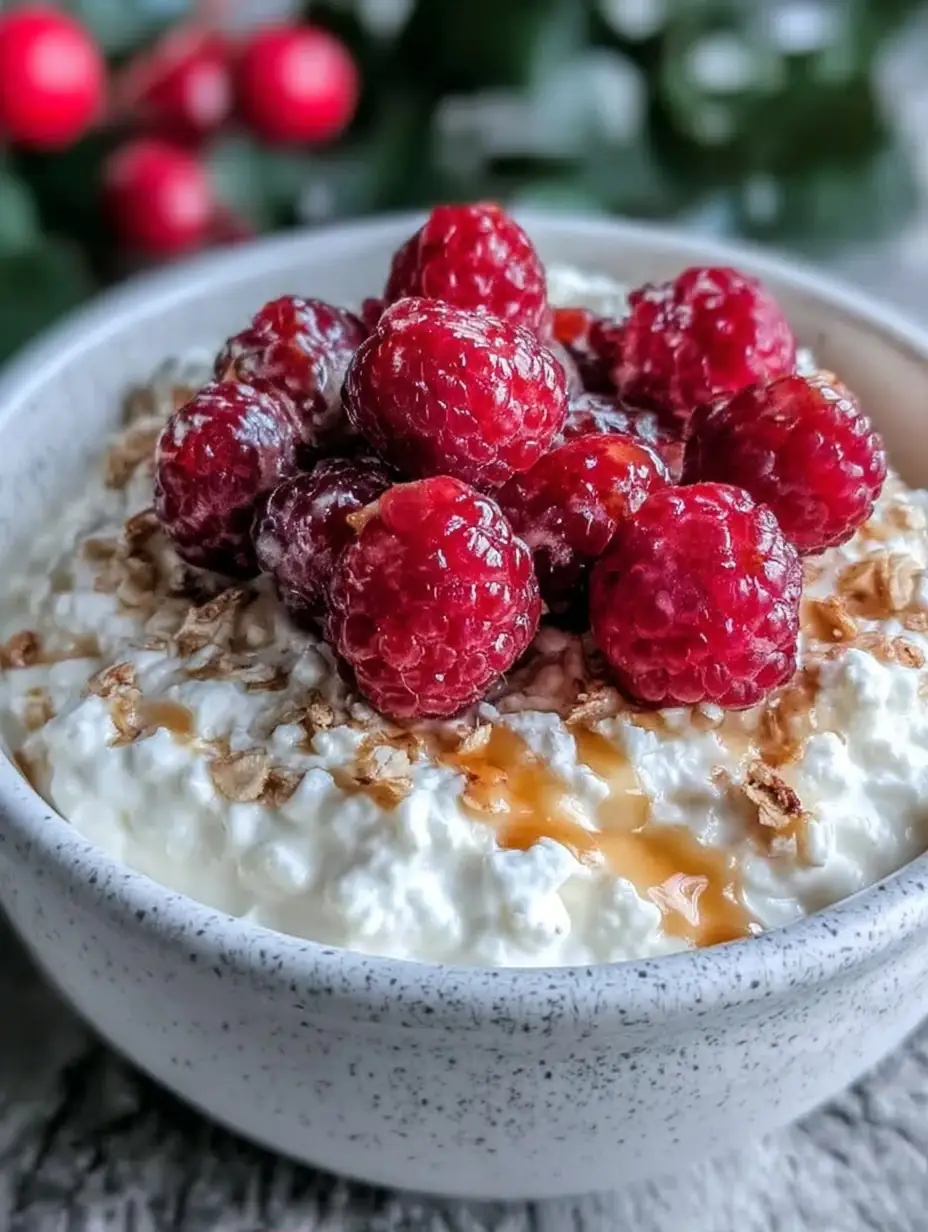 A delicious plate of Creamy Cottage Cheese Bowl Recipe Easy 5-Ingredient Healthy Breakfast Delight