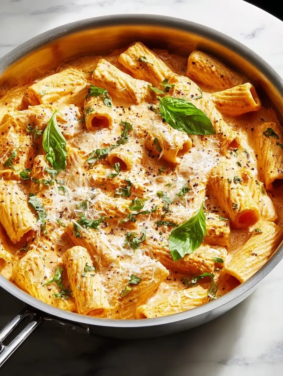 A delicious plate of Creamy Protein-Packed Pasta