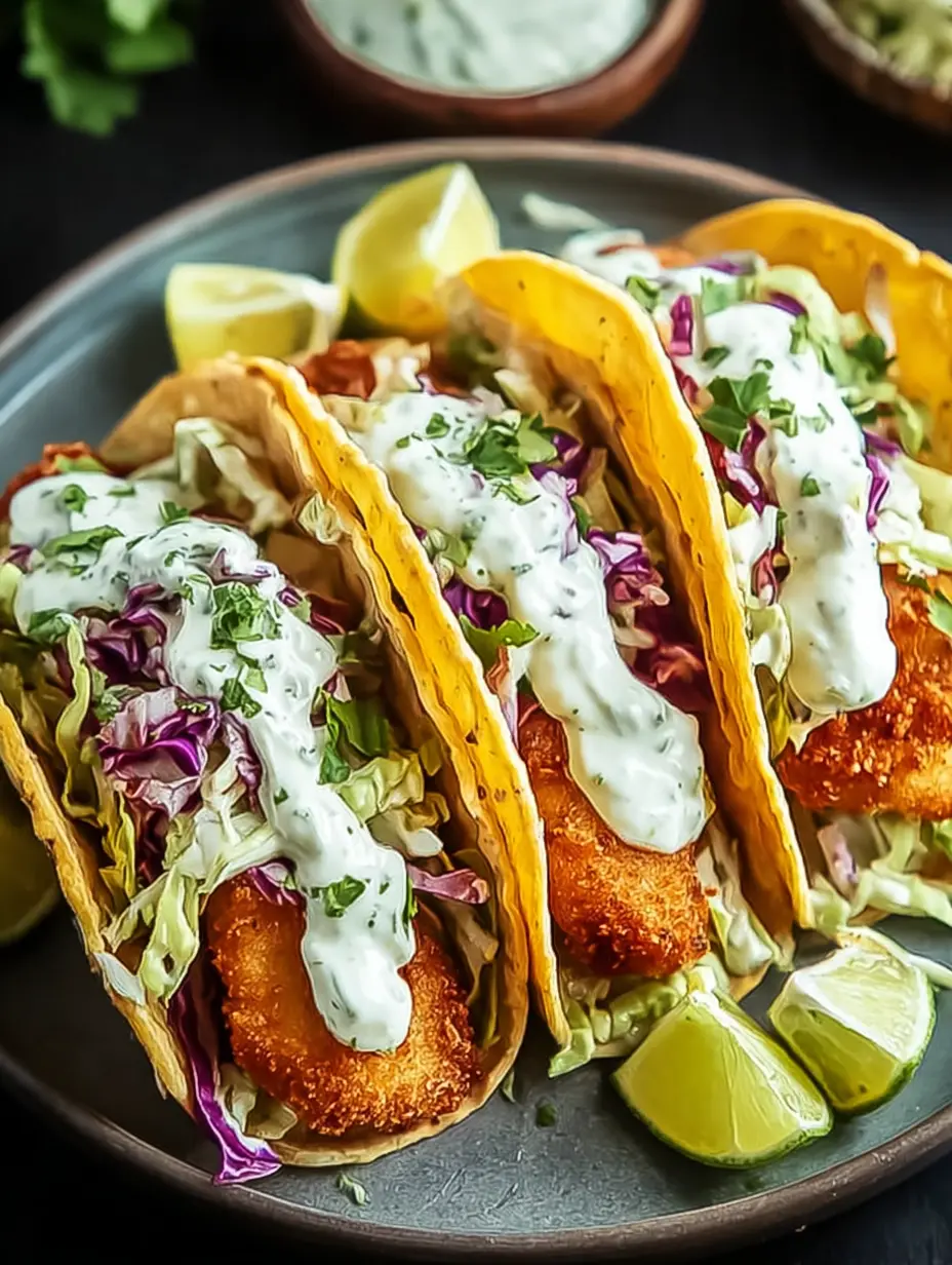 A delicious plate of Crispy Baja Fish Tacos: Your Best Ever