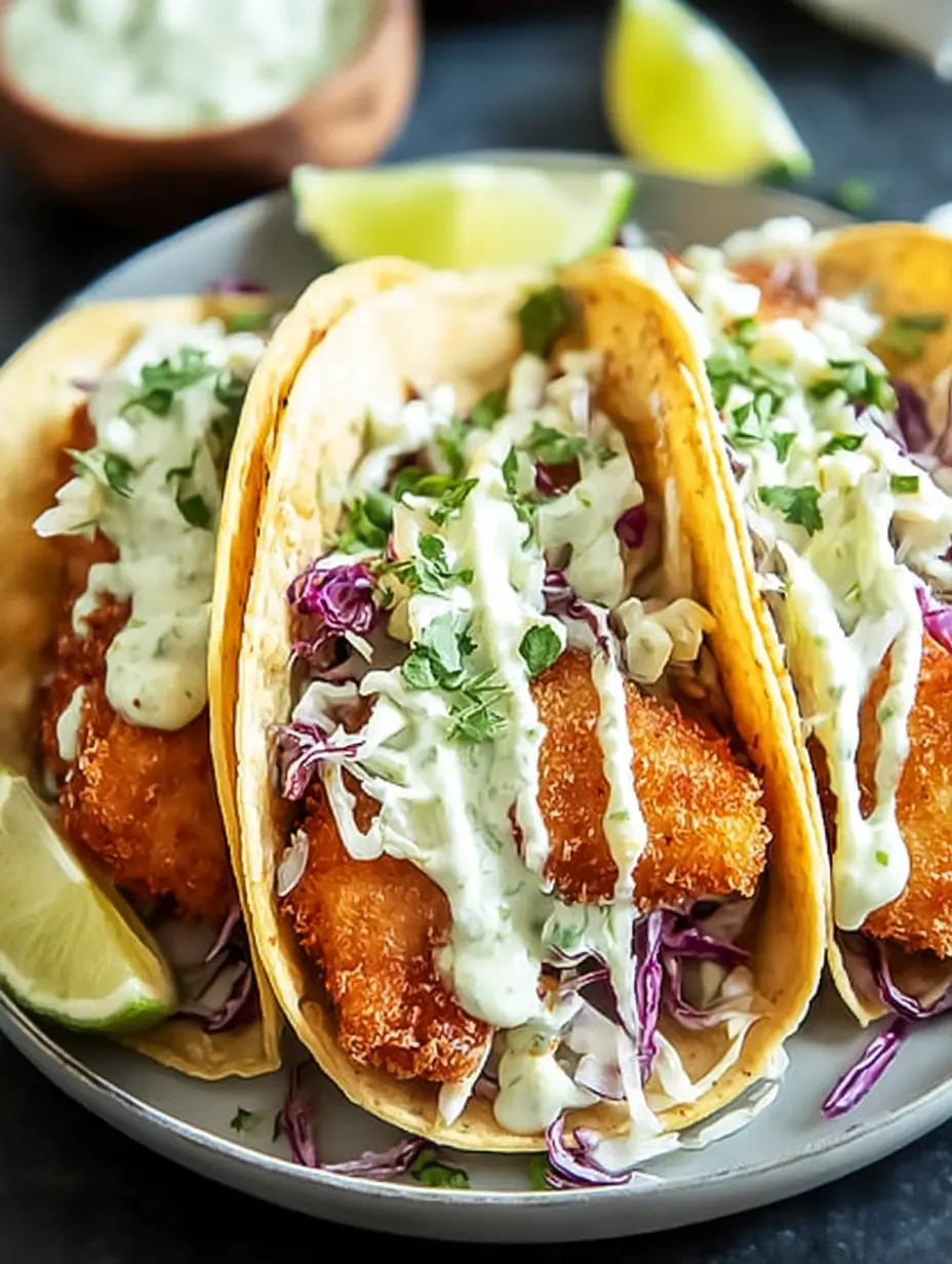 A delicious plate of Crispy Baja Fish Tacos: Your Best Ever