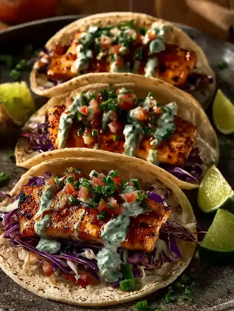 A delicious plate of Crispy Mahi Fish Tacos Recipe for Fresh Summer Meals