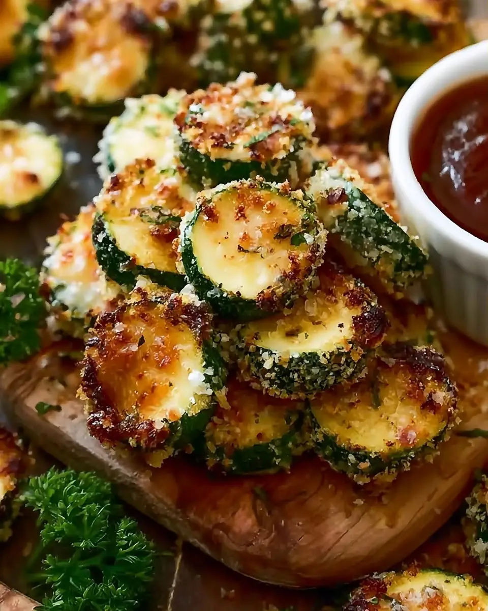 A delicious plate of Crunchy Parmesan Zucchini Bites for Guilt-Free Snacking That Impresses Every Time