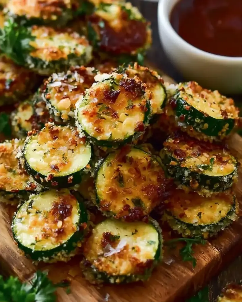 A delicious plate of Crunchy Parmesan Zucchini Bites for Guilt-Free Snacking That Impresses Every Time