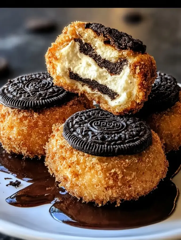 A delicious plate of Deep-Fried Oreo Stuffed Cheesecake Bites