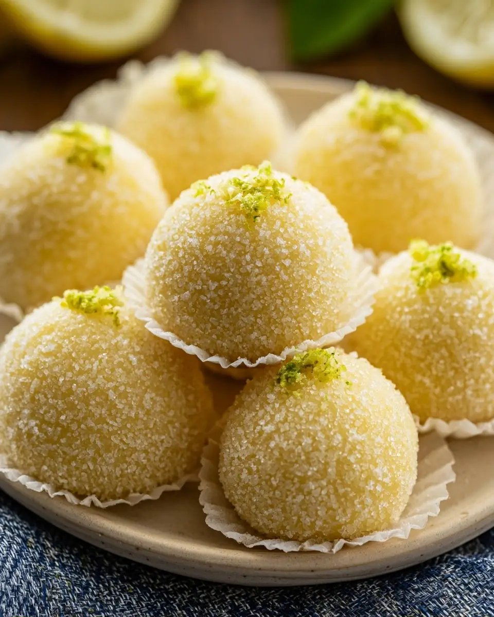 A delicious plate of Delicious Lemon Brigadeiro