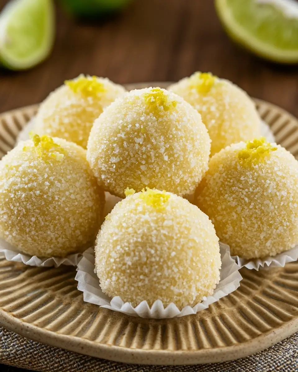 A delicious plate of Delicious Lemon Brigadeiro