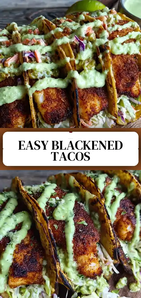 Blackened Fish Tacos Recipe Easy 20 Minute Creamy Avocado Tacos