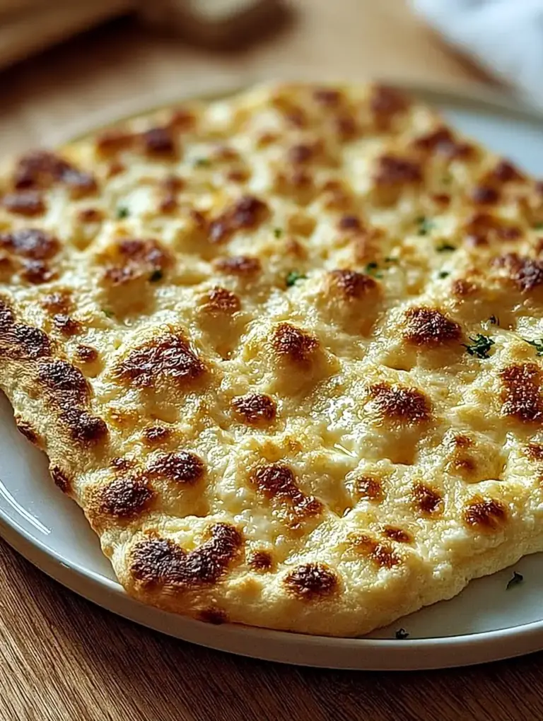 A delicious plate of Easy 2-Ingredient Cottage Cheese Flatbread