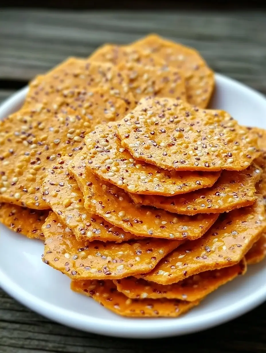 A delicious plate of Easy Red Lentil Crackers Recipe for a Healthy Snack Option